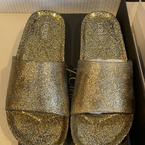J Crew Glitter Pool Slides - Picture 2 of 5